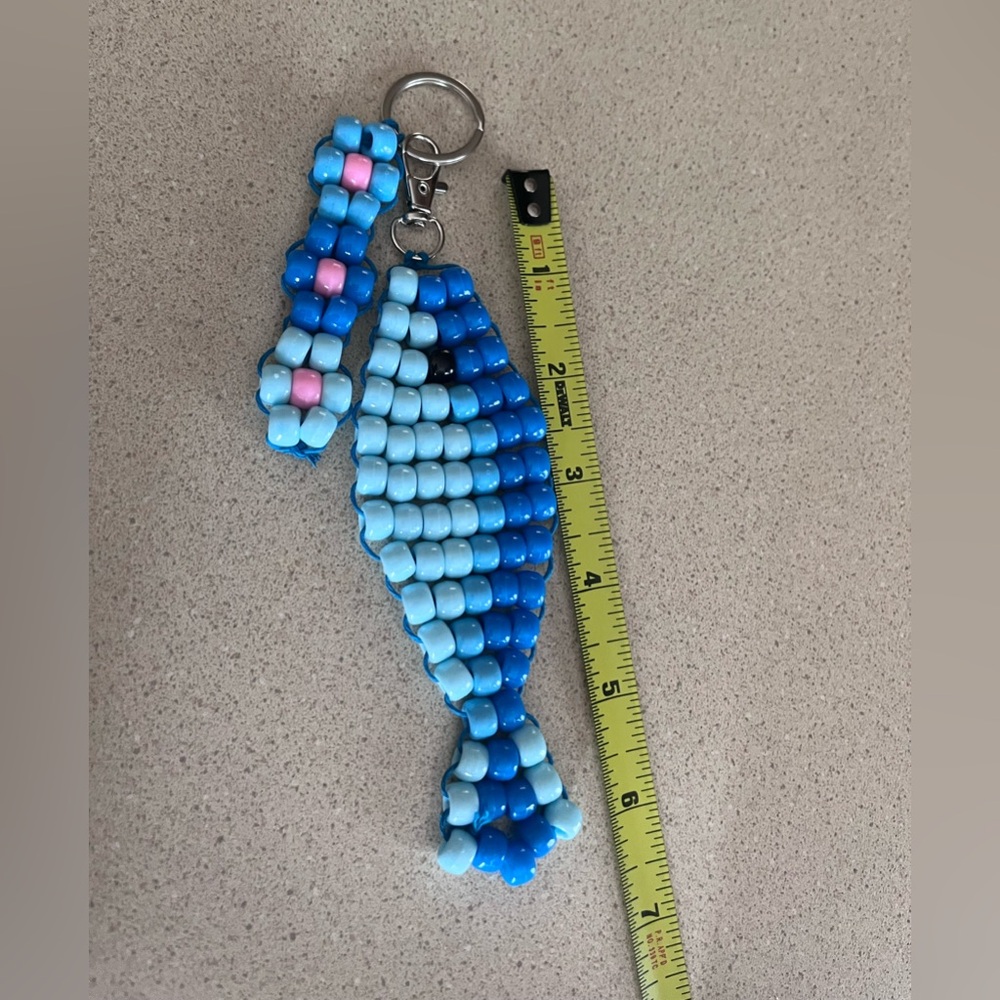 🩵💙 Handmade Pony Beans Fish Keychain 🩵💙 - Picture 5 of 8